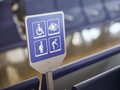 A sign showing different forms of accessibility